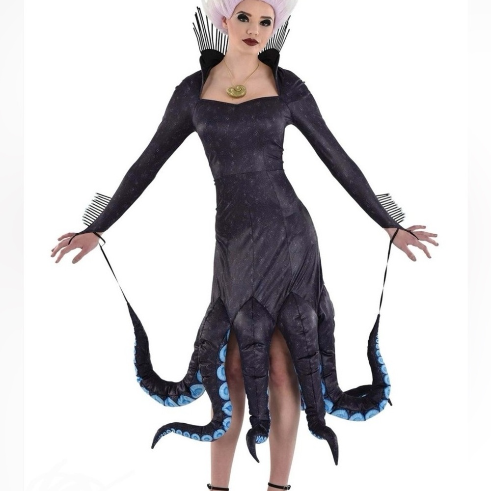 Women's Black and Blue Tentacle Dress